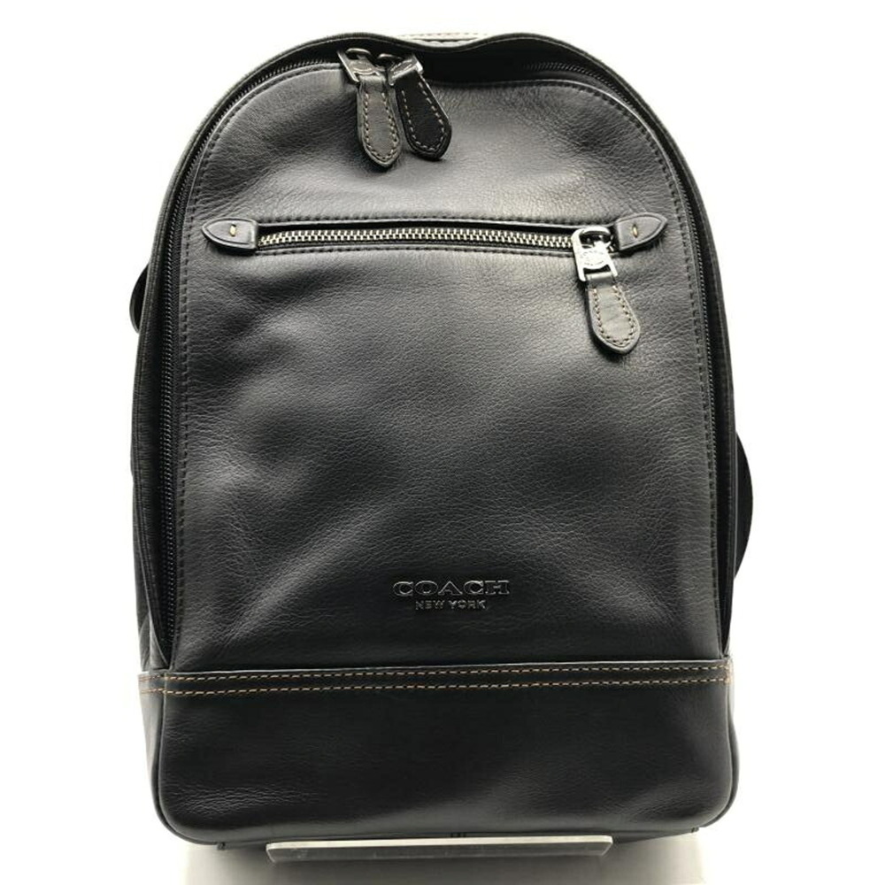 COACH Graham Body Bag Waist Leather Black Brown C1980-F37598 Coach
